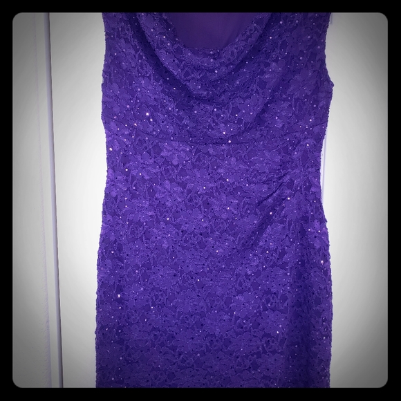 Connected Purple Sequins Dress - Picture 1 of 6